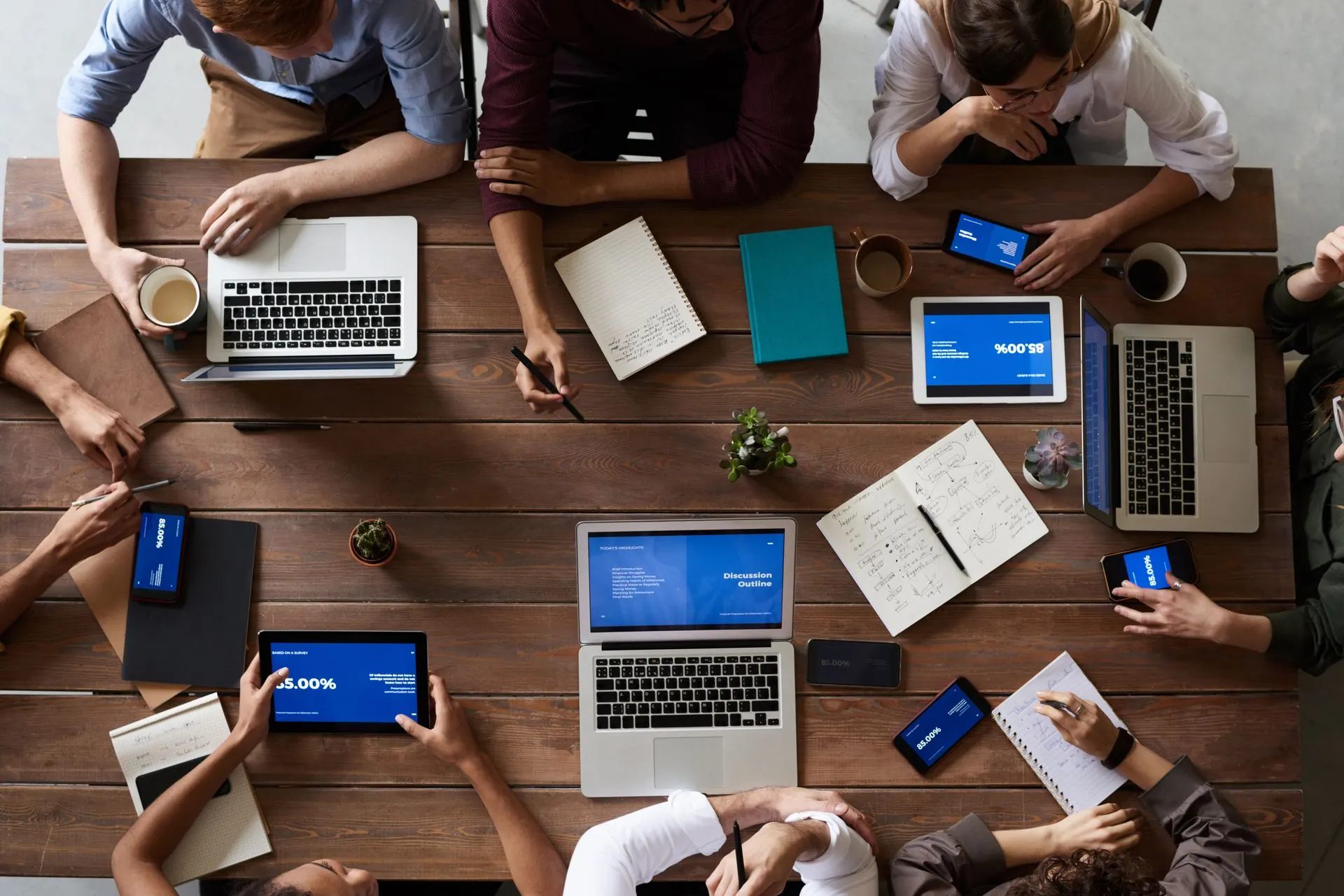 People collaborating across organizations
